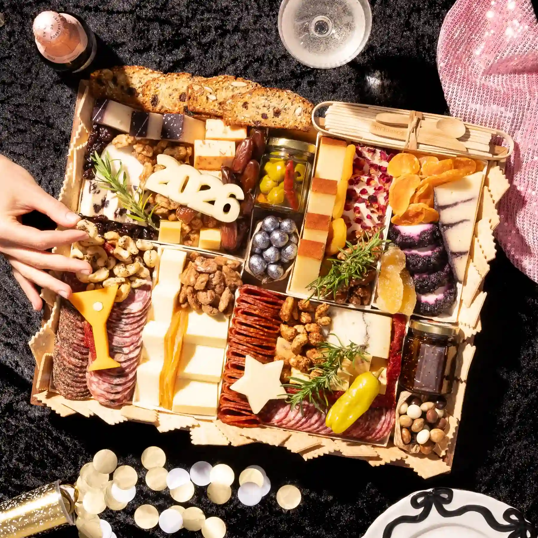 New Year's Large Cheese & Charcuterie Board - E-Gift