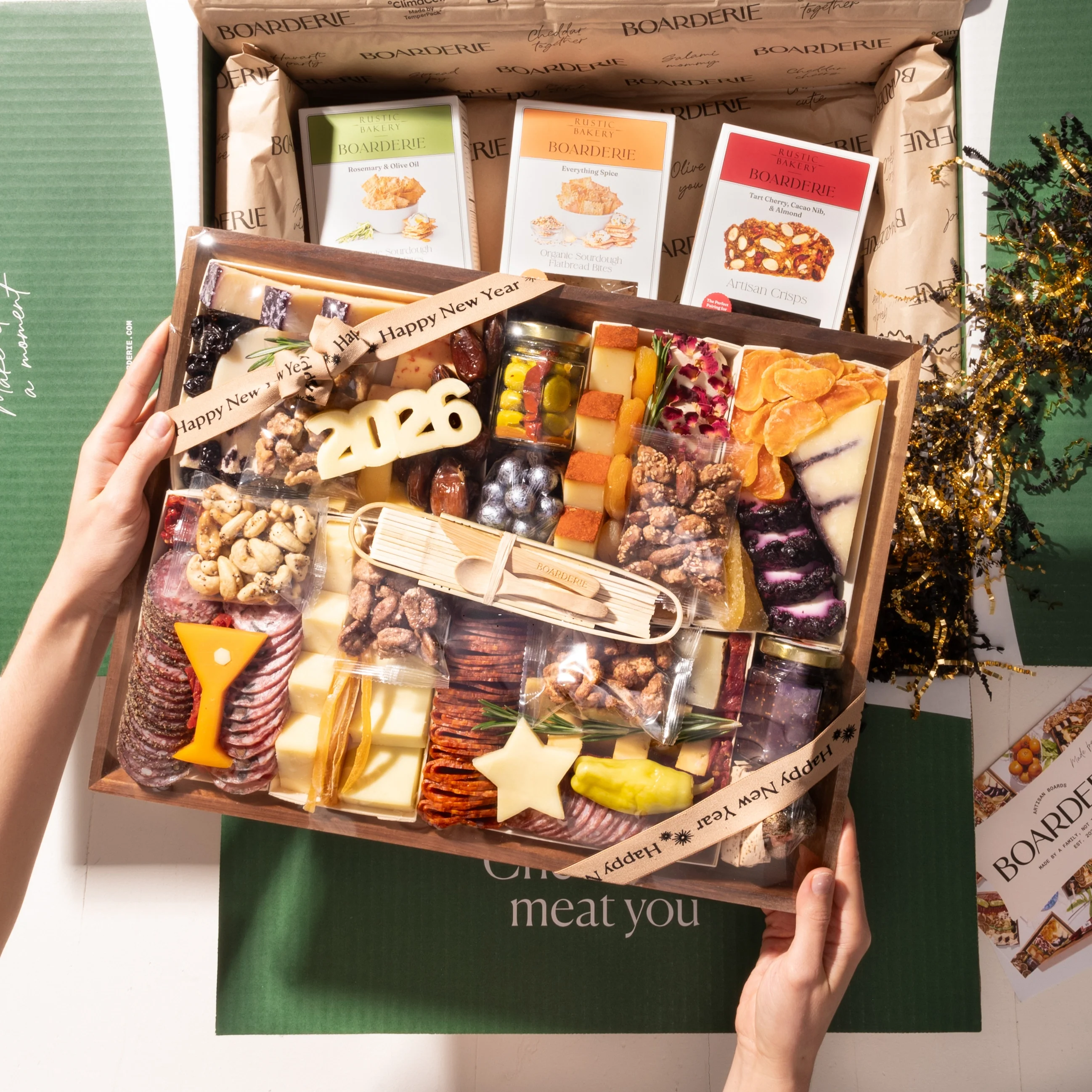 New Year's Large Cheese & Charcuterie Board - E-Gift - Image 2